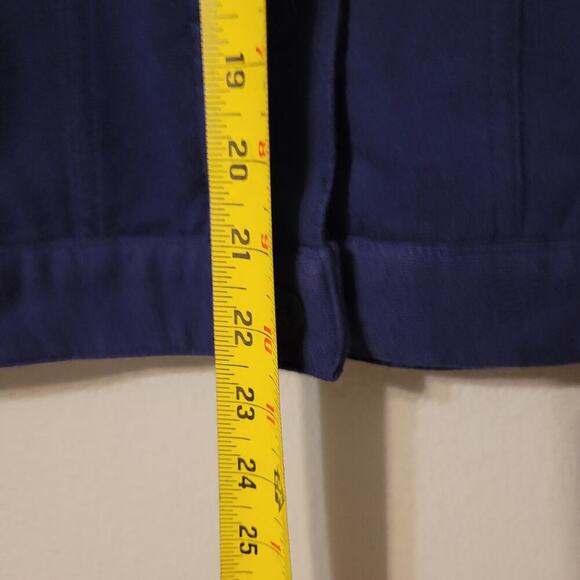 Norma Kamali Navy Blue Classic‎ Utility Dispatch Button Up Jacket Womens M - Picture 6 of 12